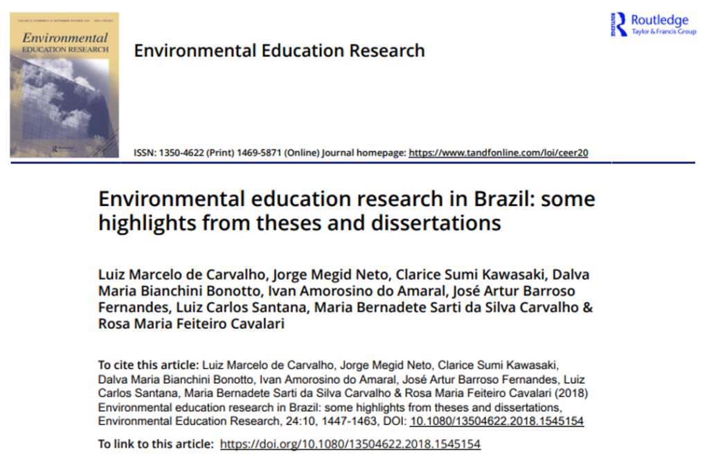 dissertations on environmental education